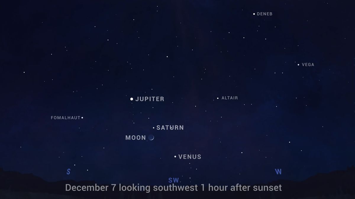 See the moon near Saturn in the night sky tonight as Venus shines bright