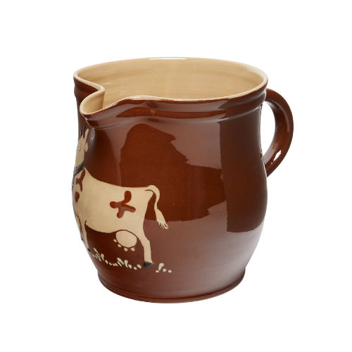 Cows Hand-Painted Ceramic Rounded Jug