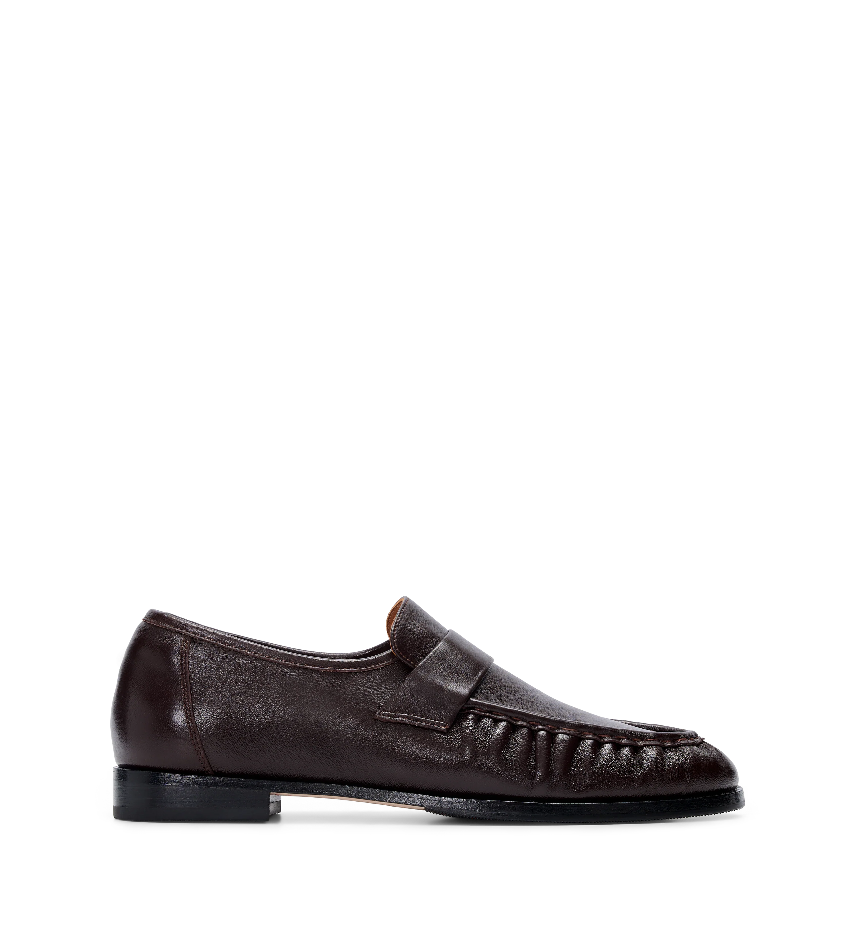 Bared Footwear, Chauna Chocolate Brown Leather Loafers