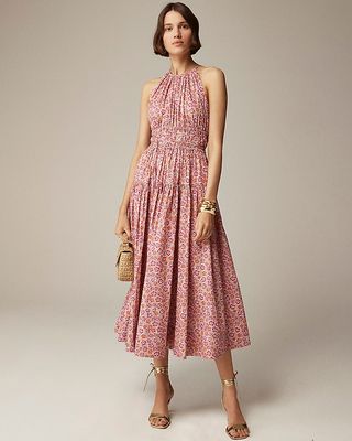 Halter-Neck Midi Dress in Liberty® Ellie Fabric