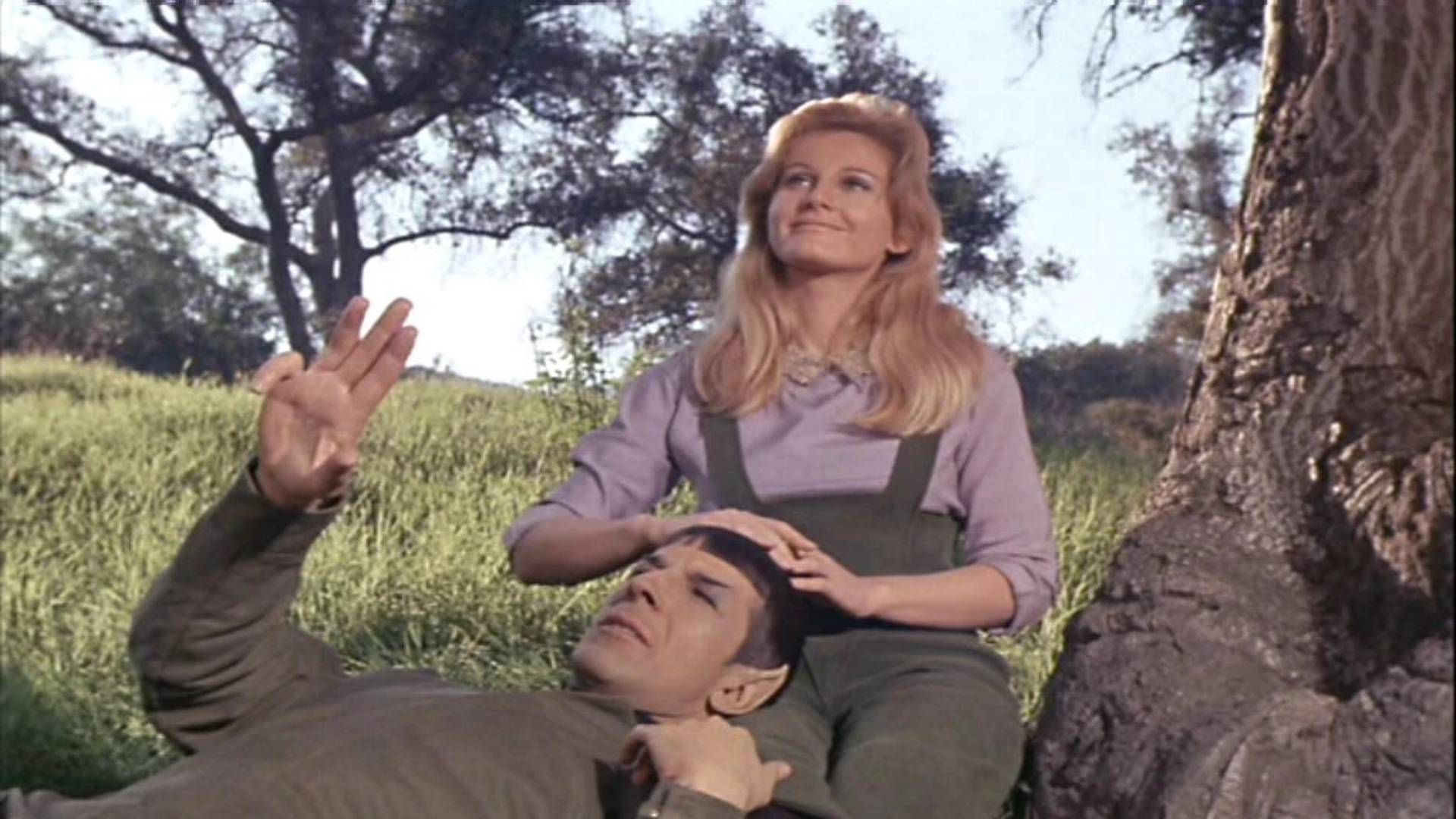 Spock and Leila Kalomi in Star Trek