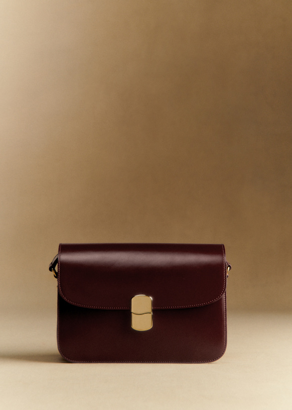 Milo Classic Bag - Glossy Burgundy - Smooth Cowhide Leather - S&amp;eacute;zane