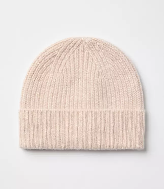 Ribbed Cashmere Beanie