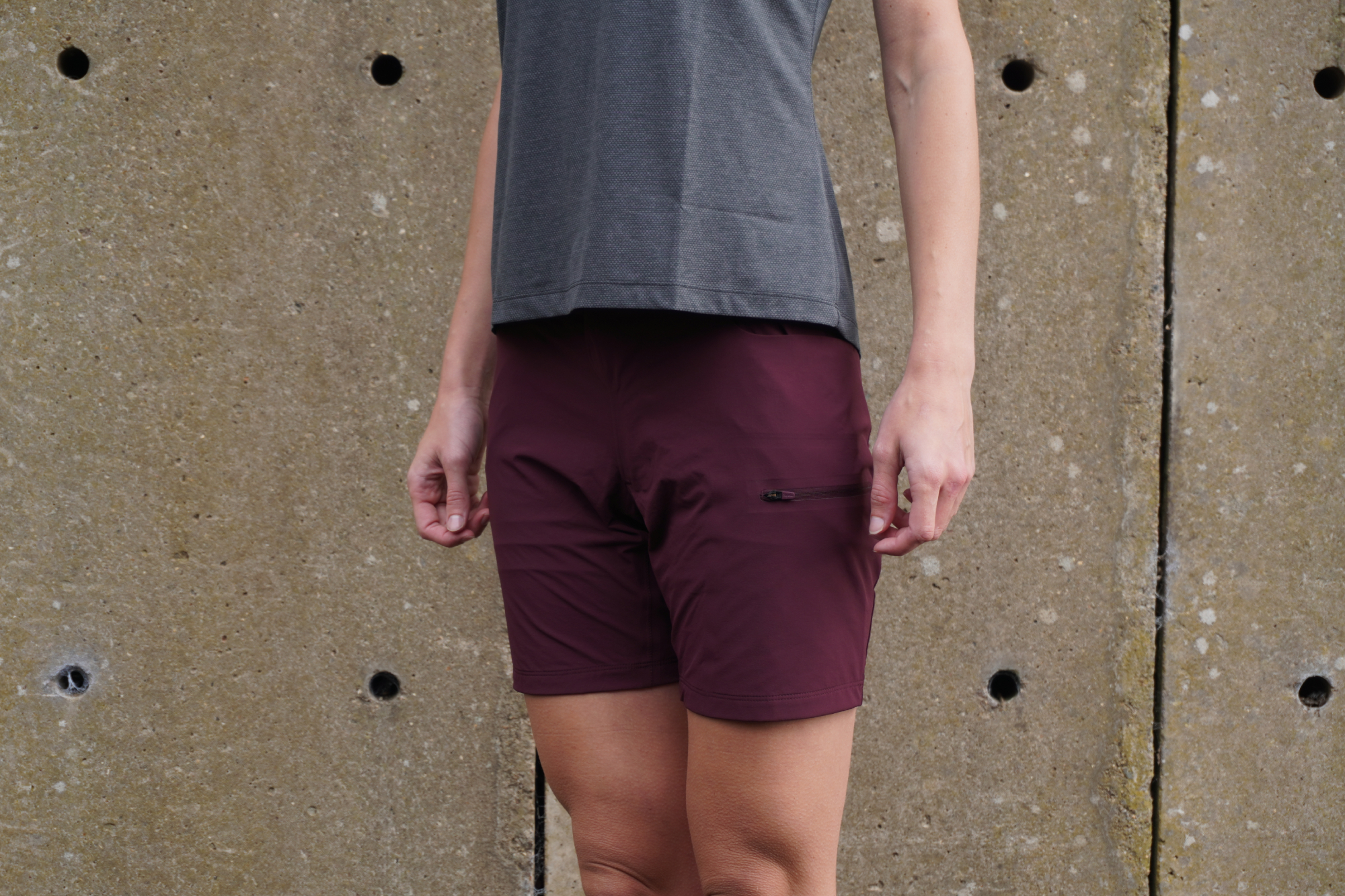 Anna Abram wearing the Rapha Women's Explore Shorts, which are among the best women's gravel cycling clothing
