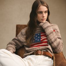 Woman wearing Ralph Lauren garments