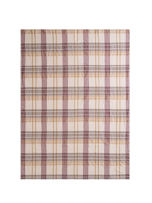 Upstate 60" X 84" Plaid Cotton Linen Tablecloth
