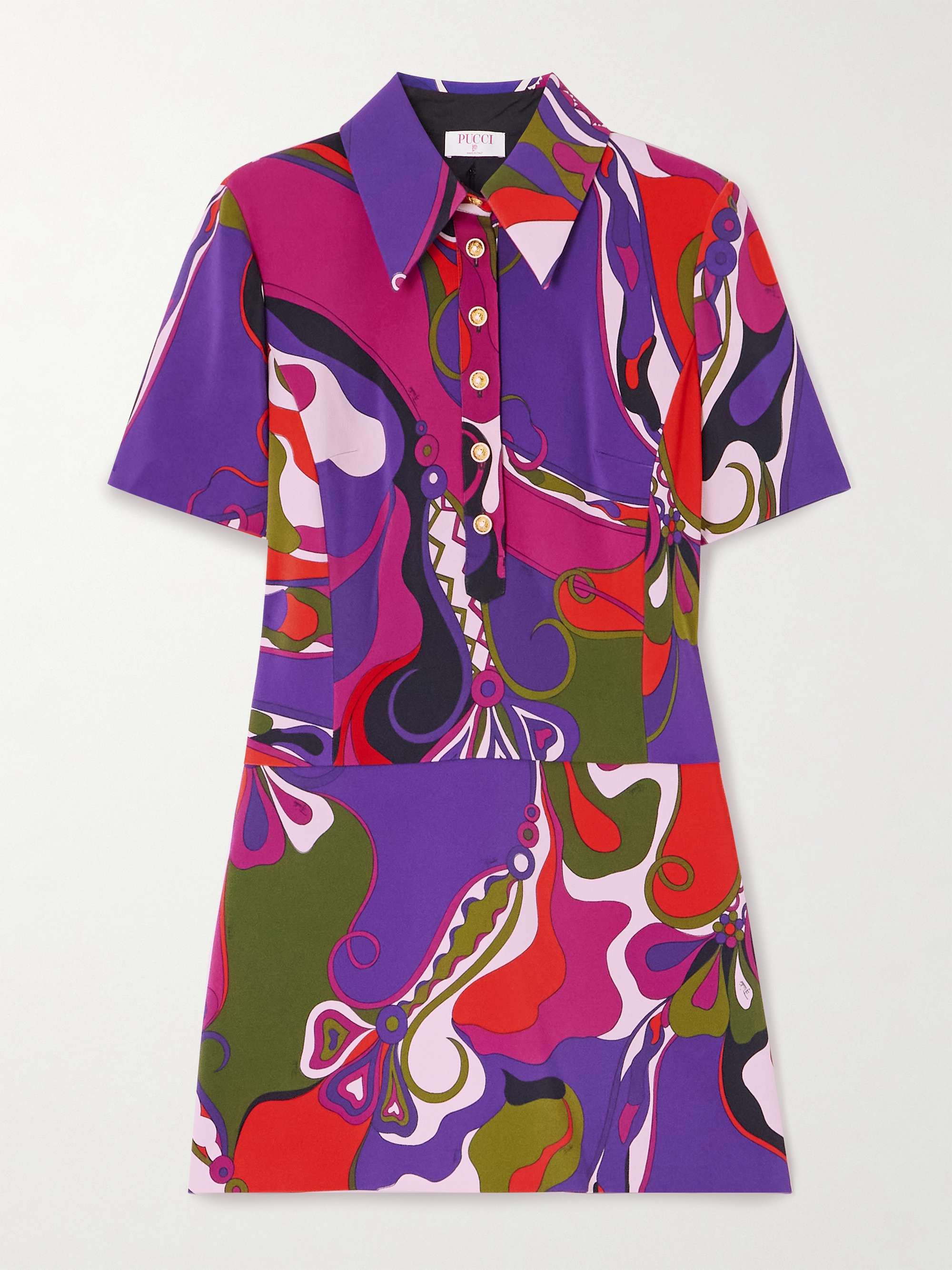 Printed Cady Mini Dress