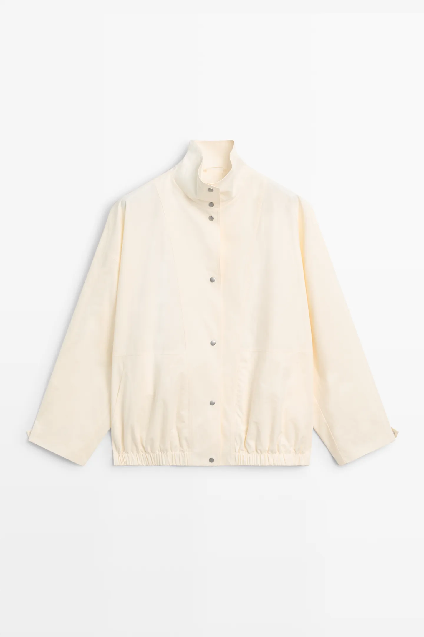 A Massimo Dutti cream bomber jacket.