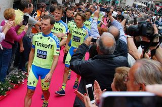 Tinkoff before the 2015 Tour of Italy