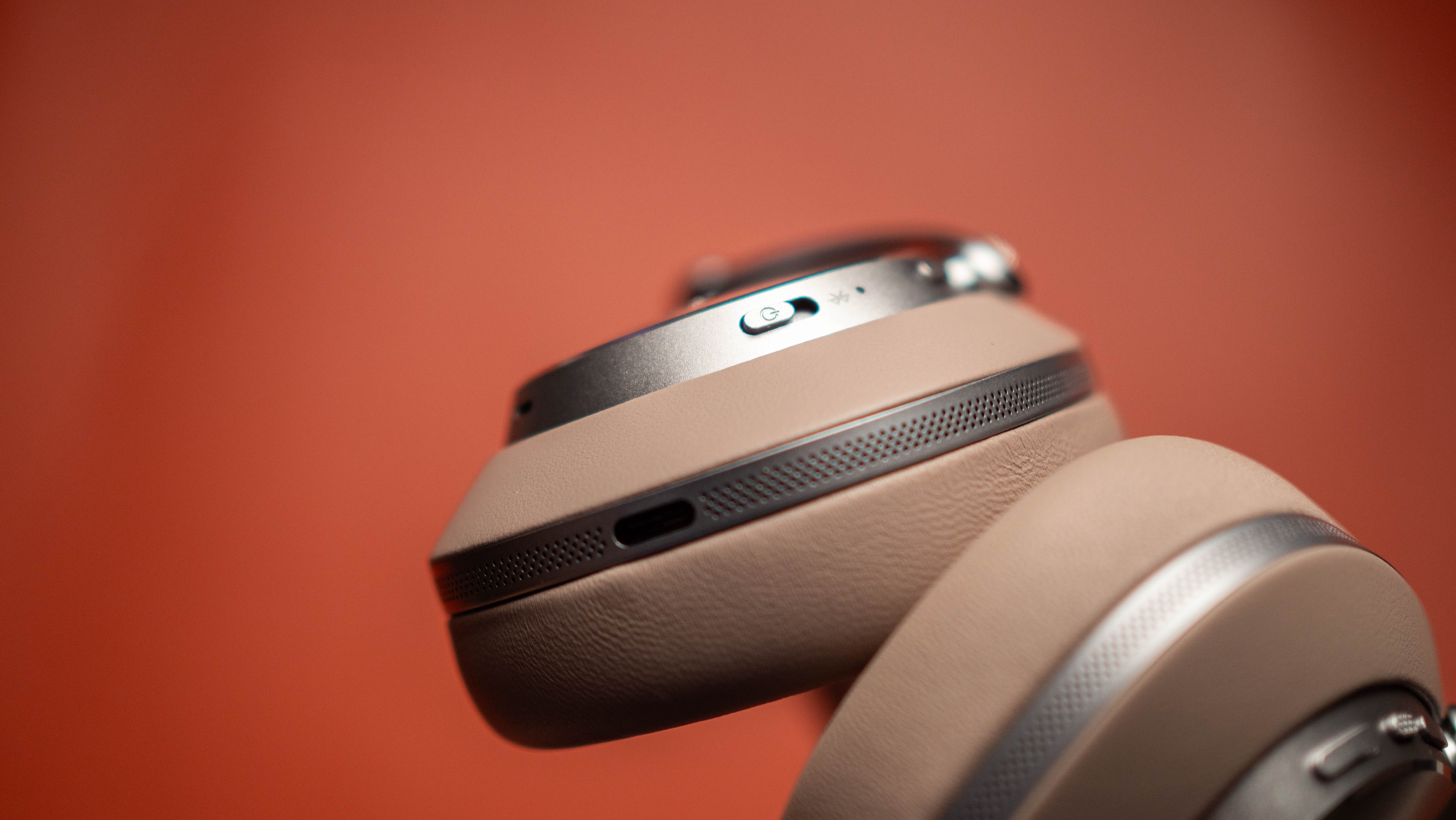 Bowers & Wilkins Px8 S2 headset design showcasing power button on the left side