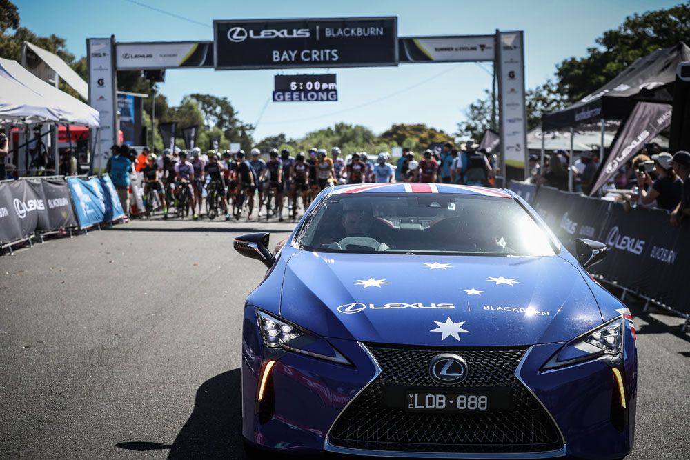 On the startline at the 2019 women's Bay Crits