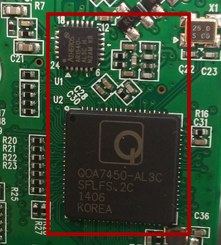 Figure 11 - Qualcomm Atheros QCA7450/AR1540 HomePlug AV2 chipset