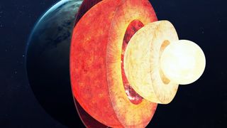 earth's core divided into layers