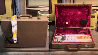 The briefcase guitar and amp – built by Yuji Shimano