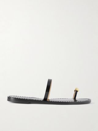 The Kibera Embellished Croc-Effect Leather Sandals