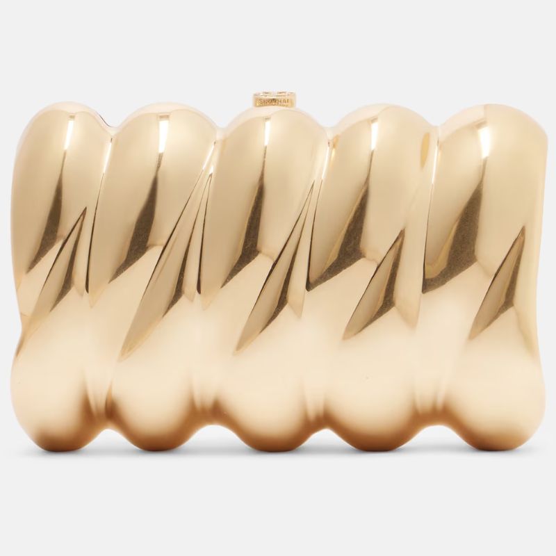 gold clutch bag