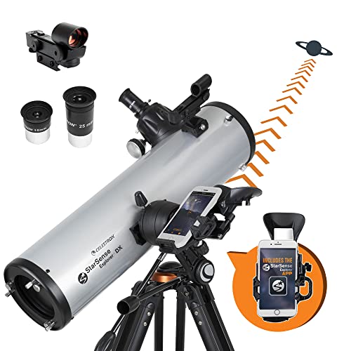 Celestron Starsense Explorer Dx 130az App-Enabled Telescope &amp;ndash; 130mm Newtonian Reflector With Smartphone Dock &amp;amp; Starsense App &amp;ndash; Iphone &amp;amp; Android Compatible &amp;ndash; Easy-To-Use for Beginners