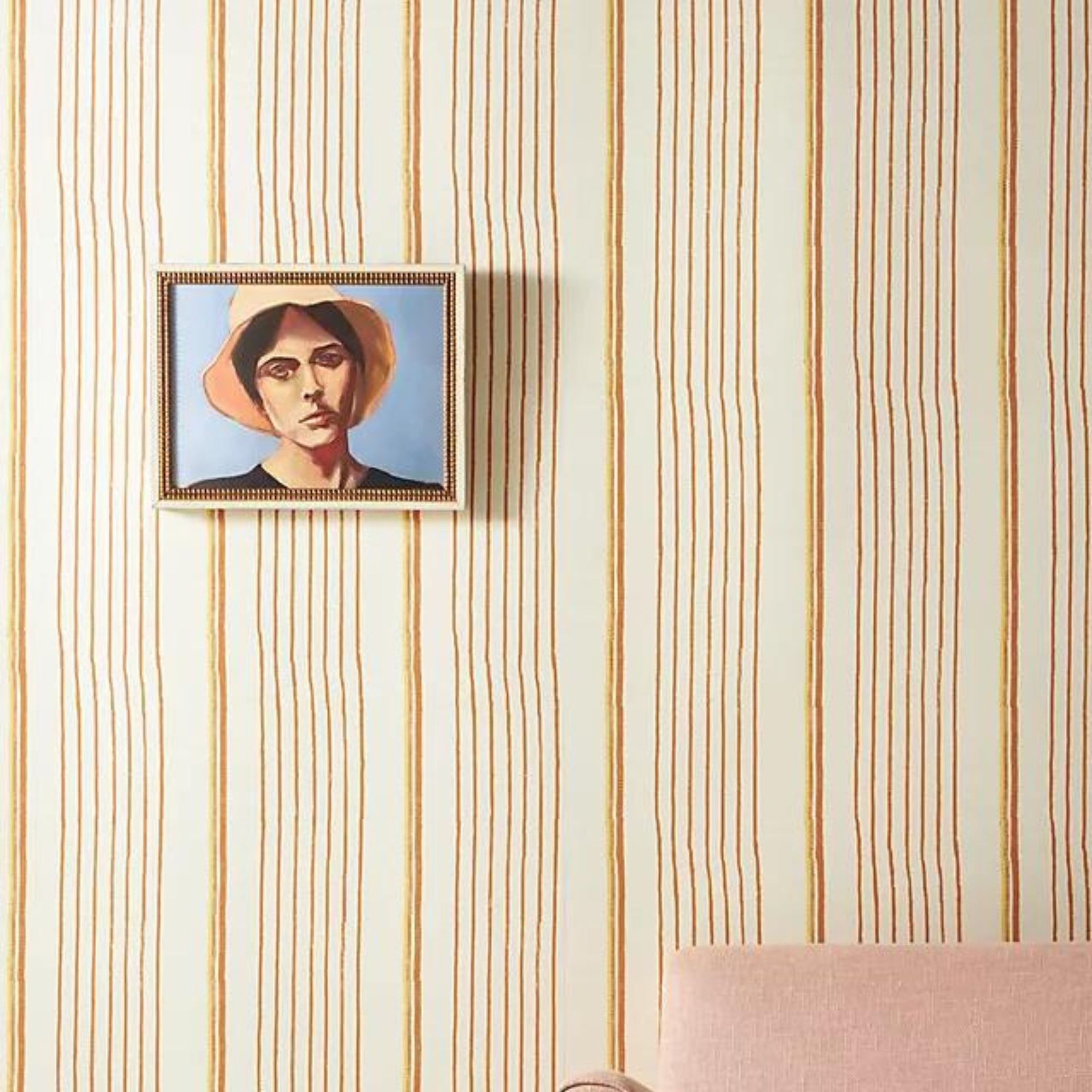 Striped yellow wallpaper