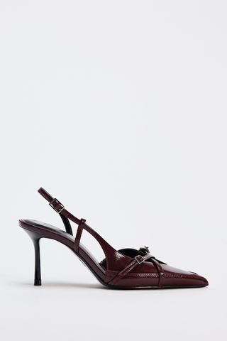 Strappy Heeled Buckled Shoes