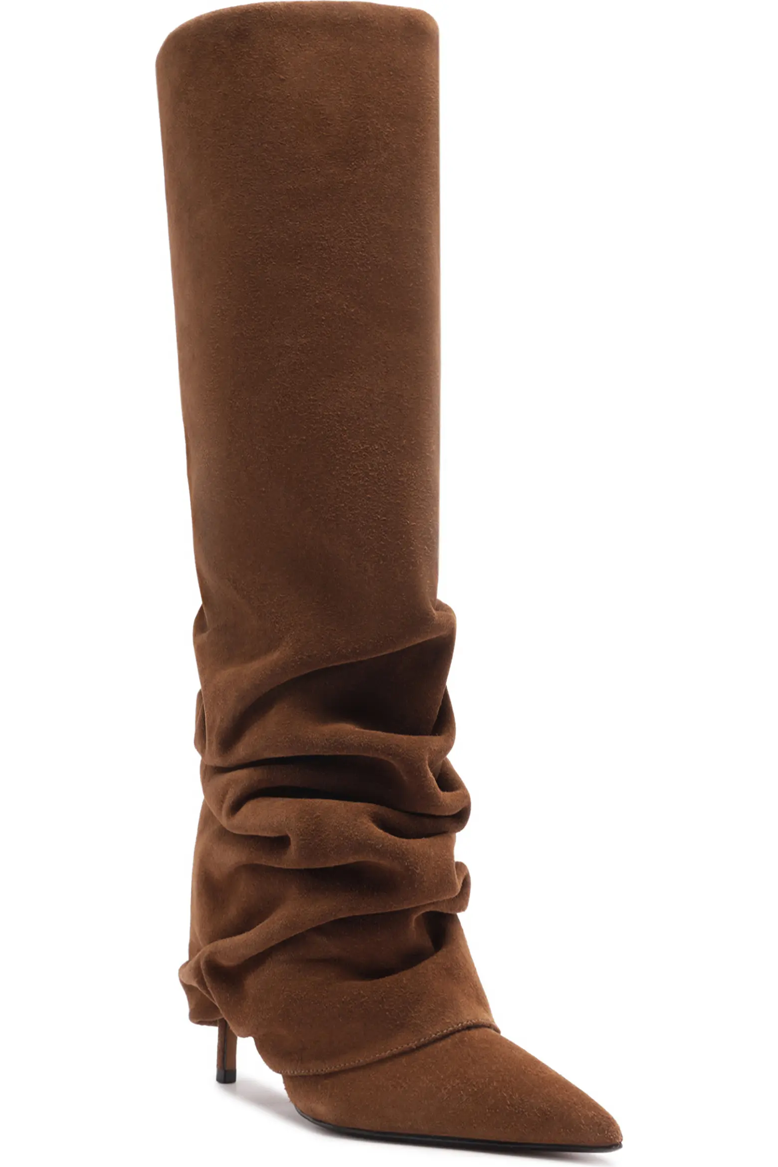 Schutz, Mikki Up Cloak Pointed Toe Knee High Boot