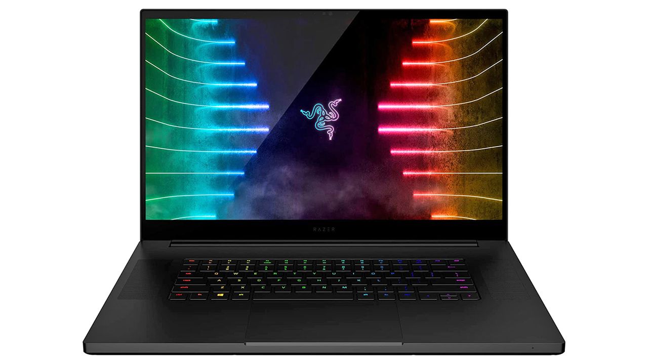 Razer Blade 17 17-inch laptop shown on white background with screen open in black colorway.
