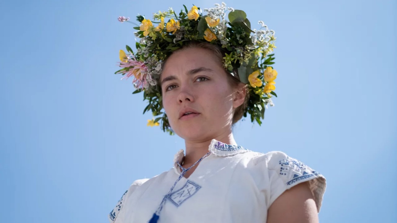 Dani with flower crown in Midsommar