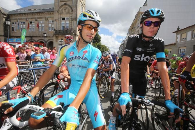 Fabio Aru and Chris Froome at the Vuelta
