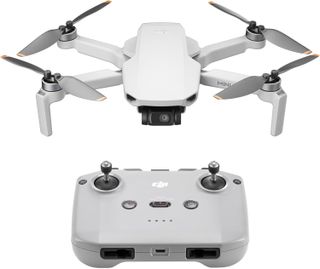 DJI Mini 4K drone on white background