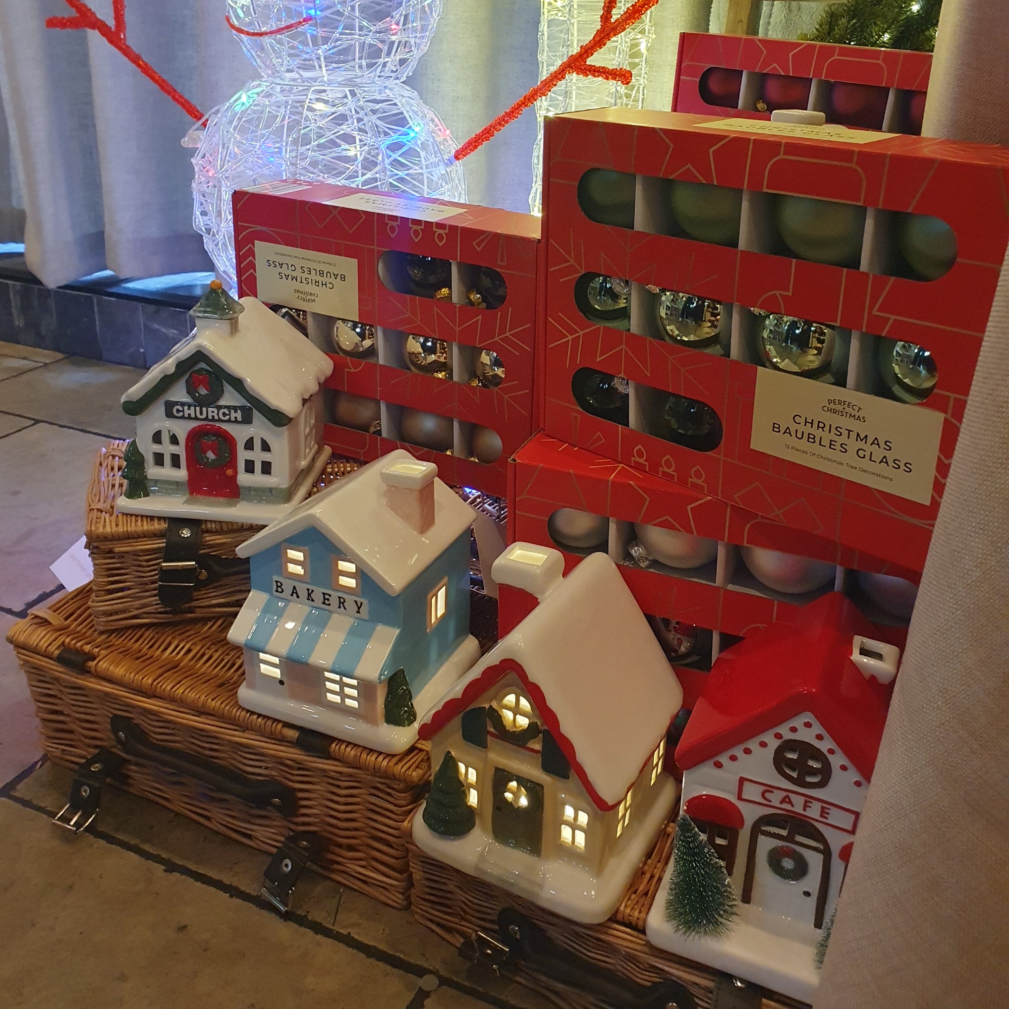 Aldi's Christmas character mug and bowl sets displayed at the retailer's Christmas press preview for 2026