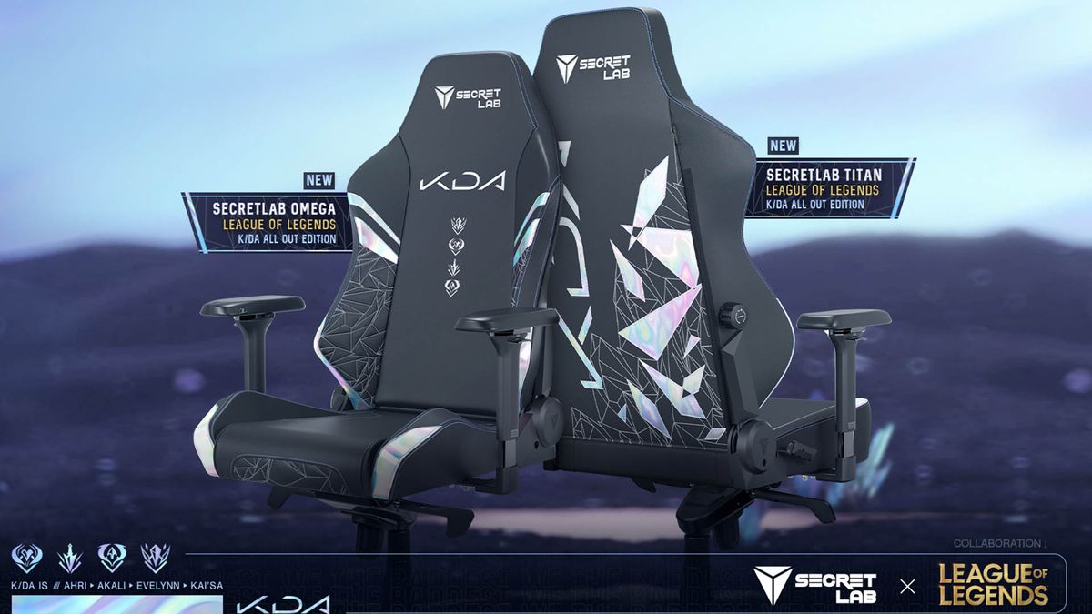 K/DA Secretlab gaming chair