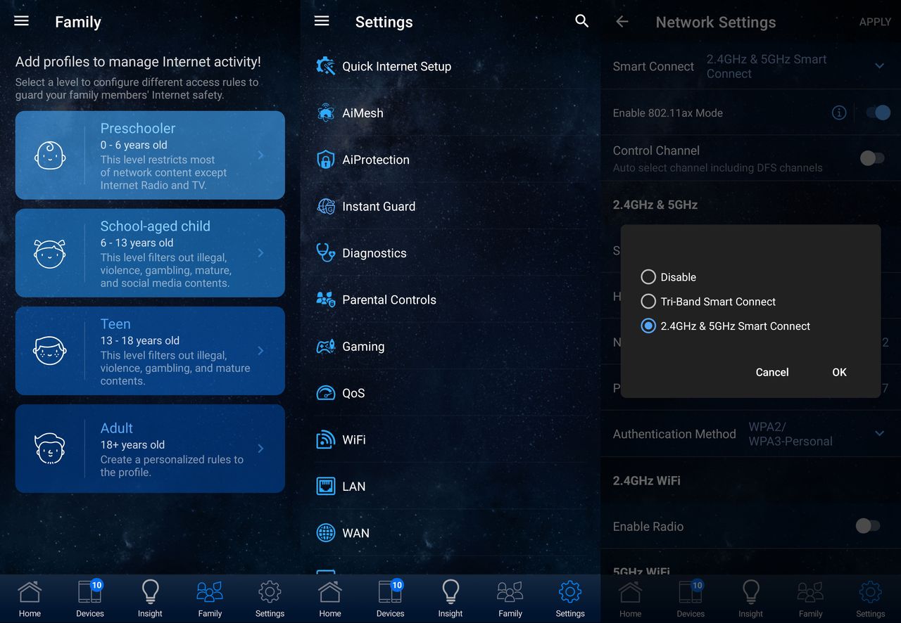 ASUS ZenWifi Pro ET12 app screenshots