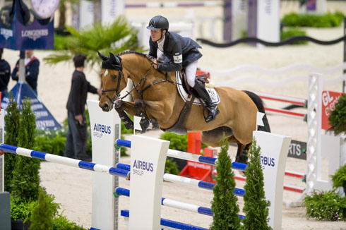Scott Brash in the speed leg of the Longines FEI World Cup Jumping Final 2014