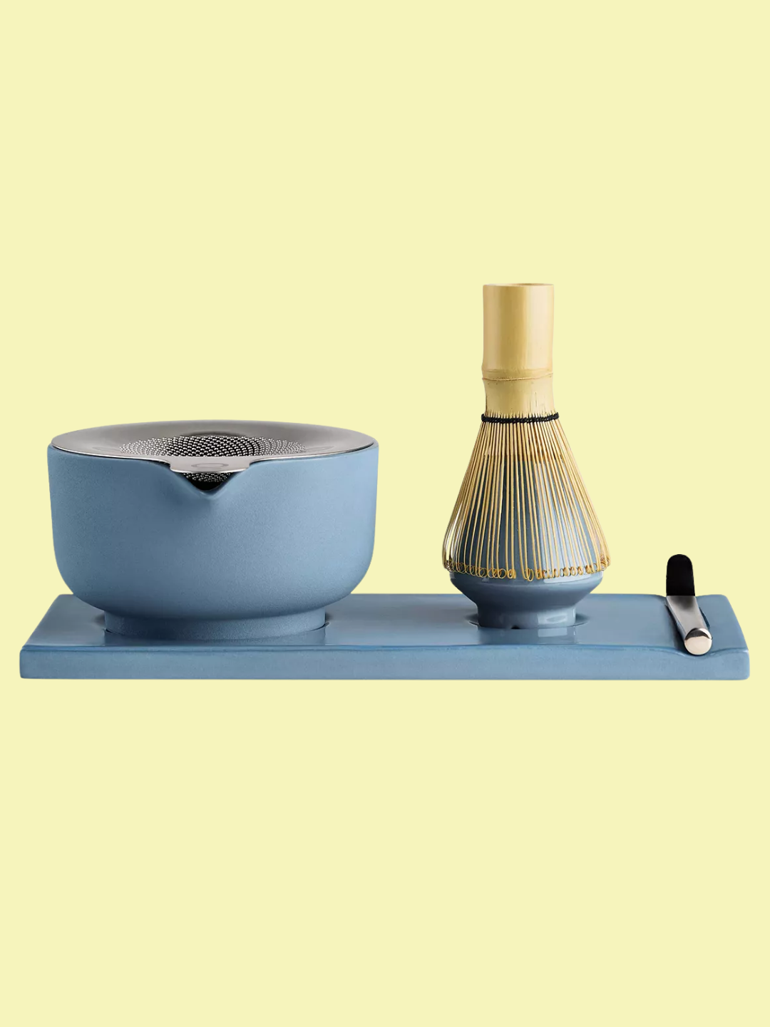 A hazy blue matcha set from Fellow