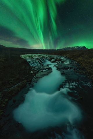 Aurora Borealis And The Moon by Nurdugphotos