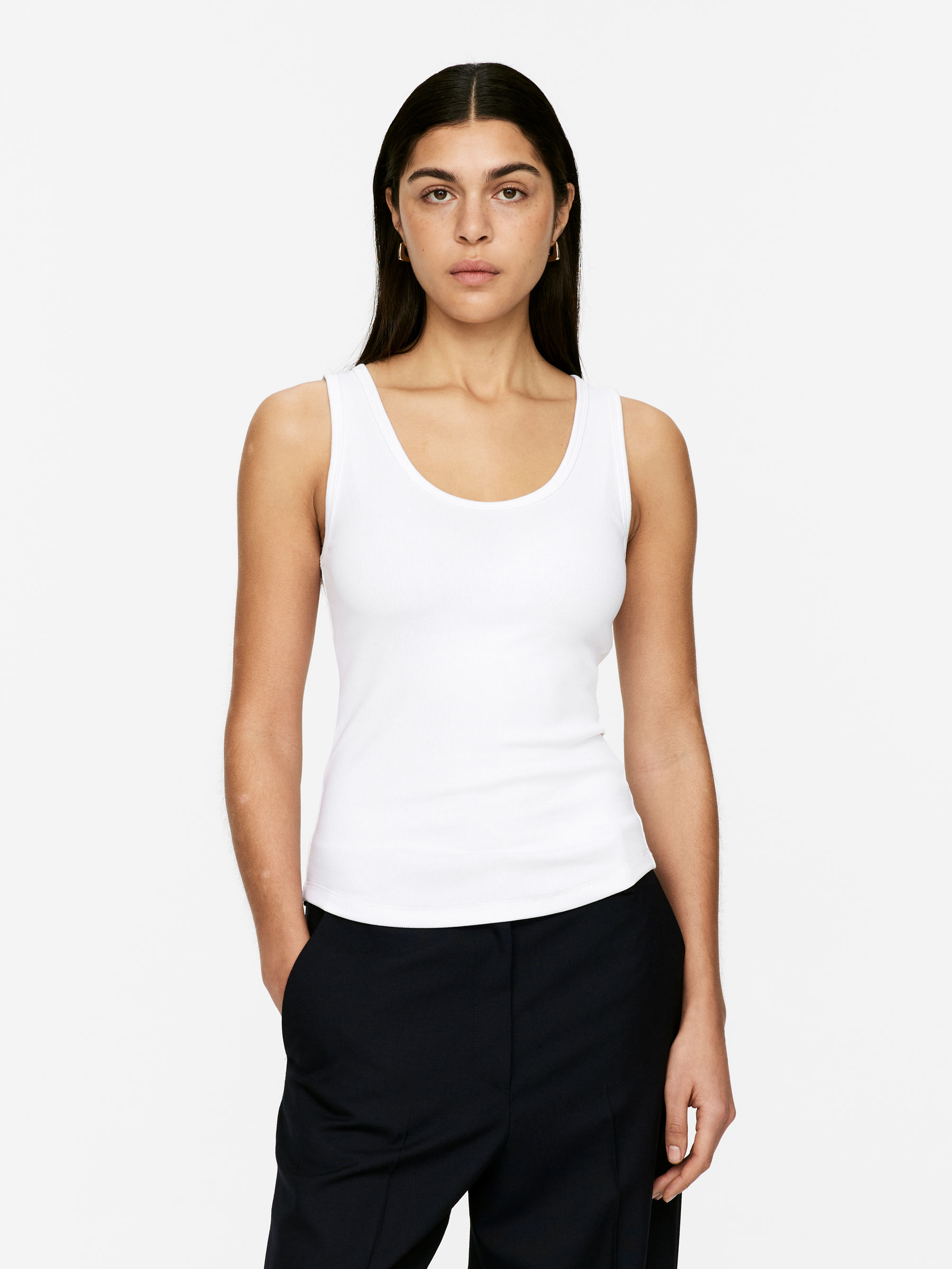 Rib Tank Top 
 White 
 Women 
 Arket Gb