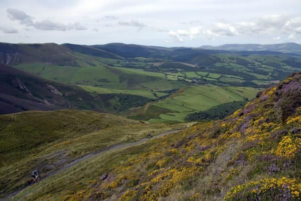 The view from Foel Fadian looking over the Dovey Valley
