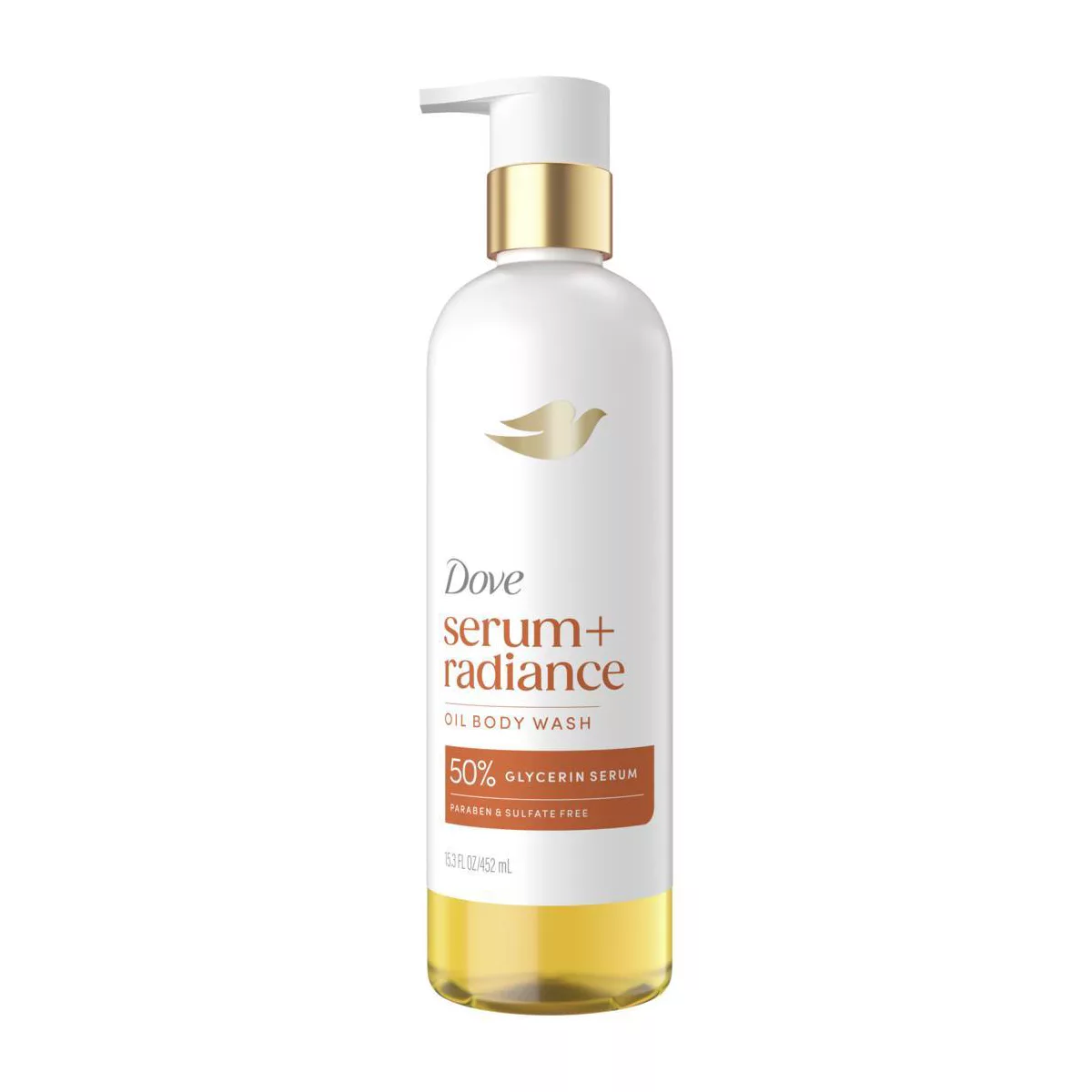 Dove Beauty Serum Radiance Oil Body Wash - 50% Glycerin Serum - 15.3 Fl Oz: Vegan, Floral &amp;amp; Citrus Scent, Normal &amp;amp; Dry Skin