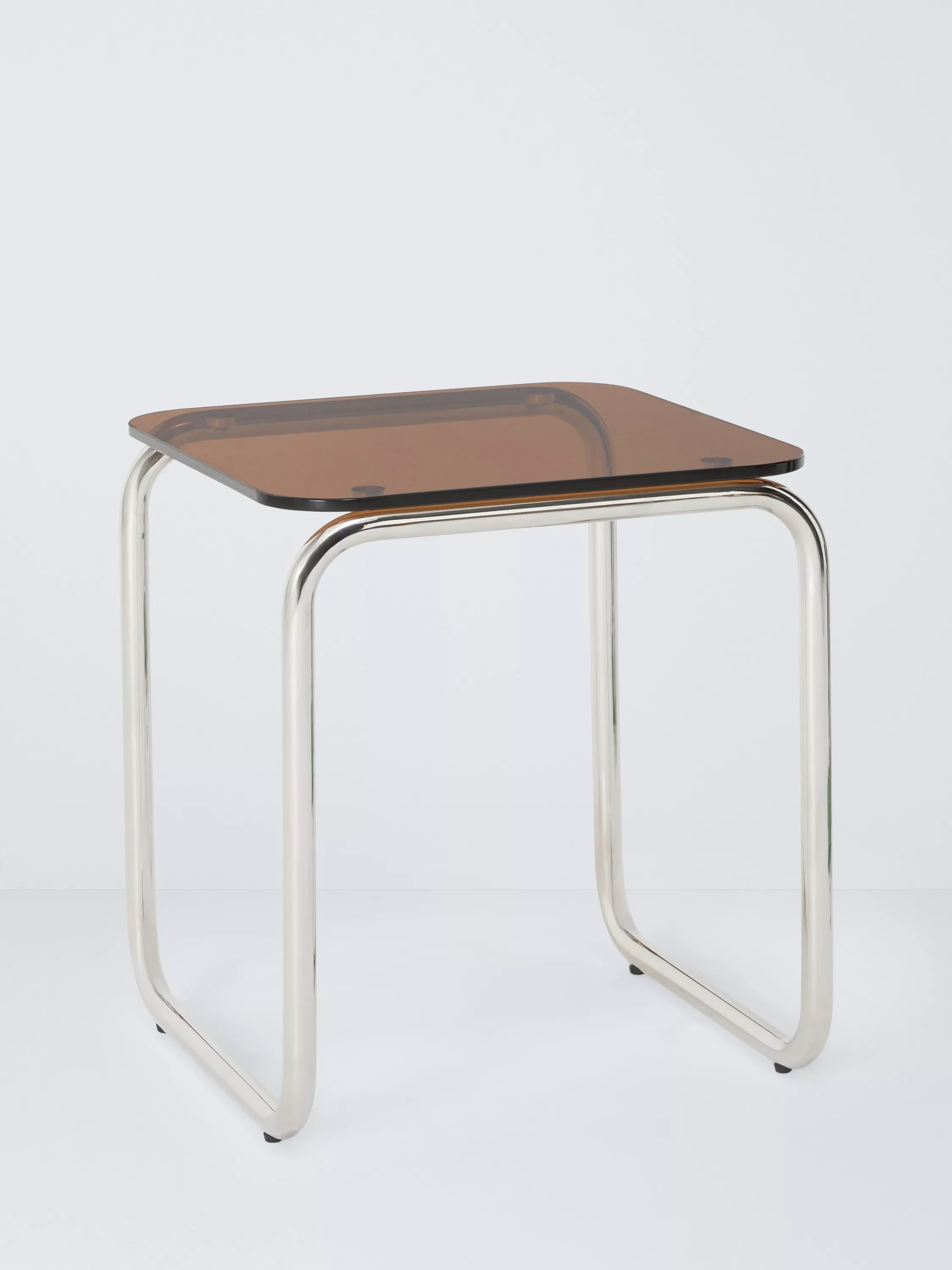 John Lewis Retro Glass Side Table, Amber