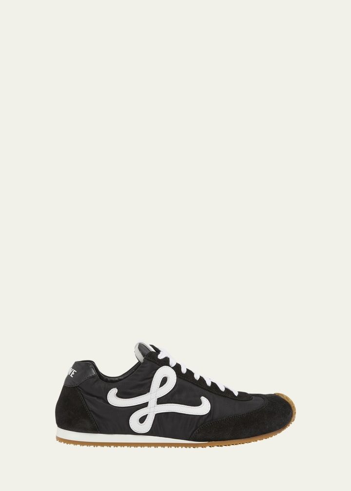 Flow Runner Suede and Leather Sneakers