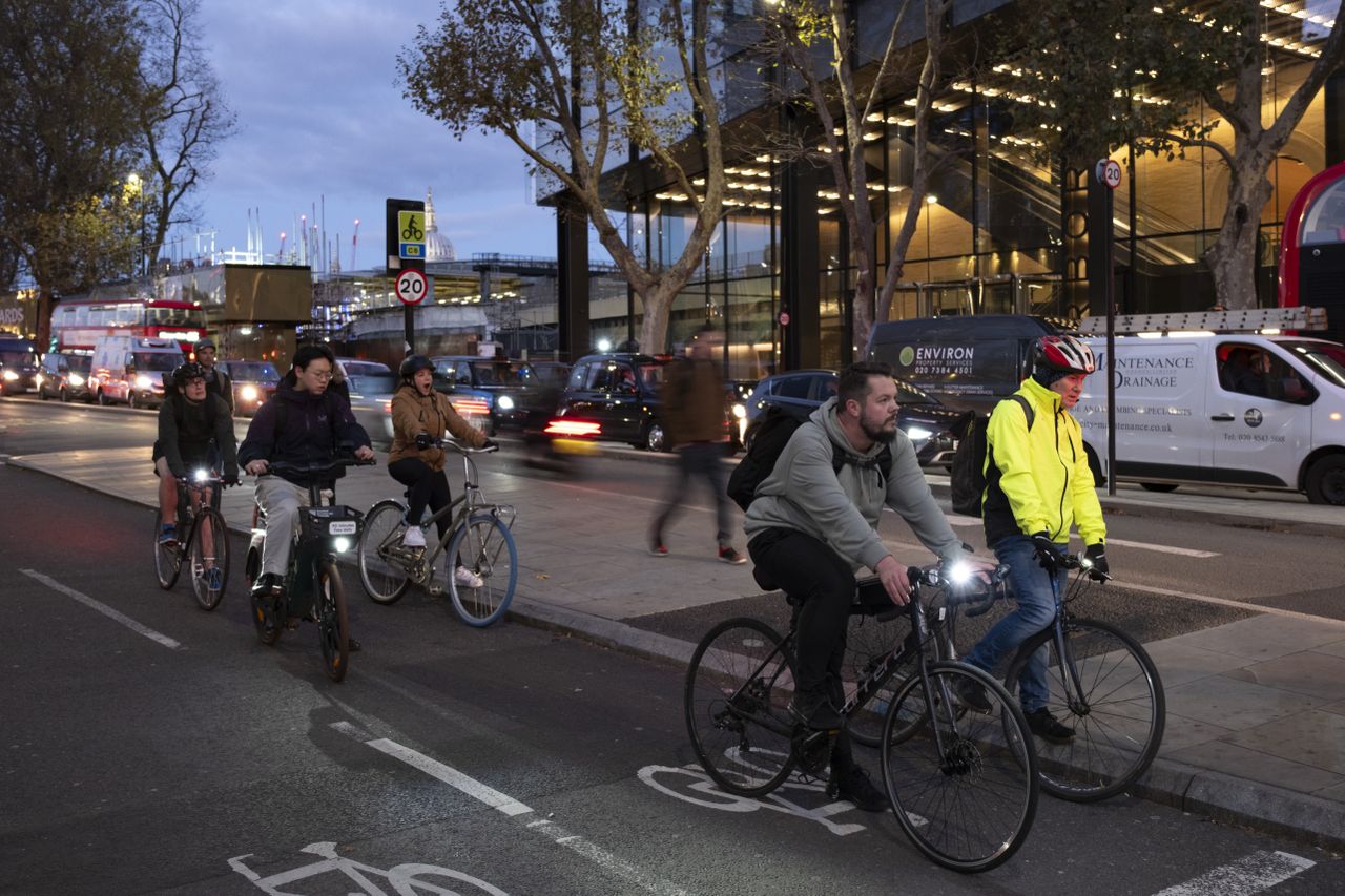 Cyclists in London