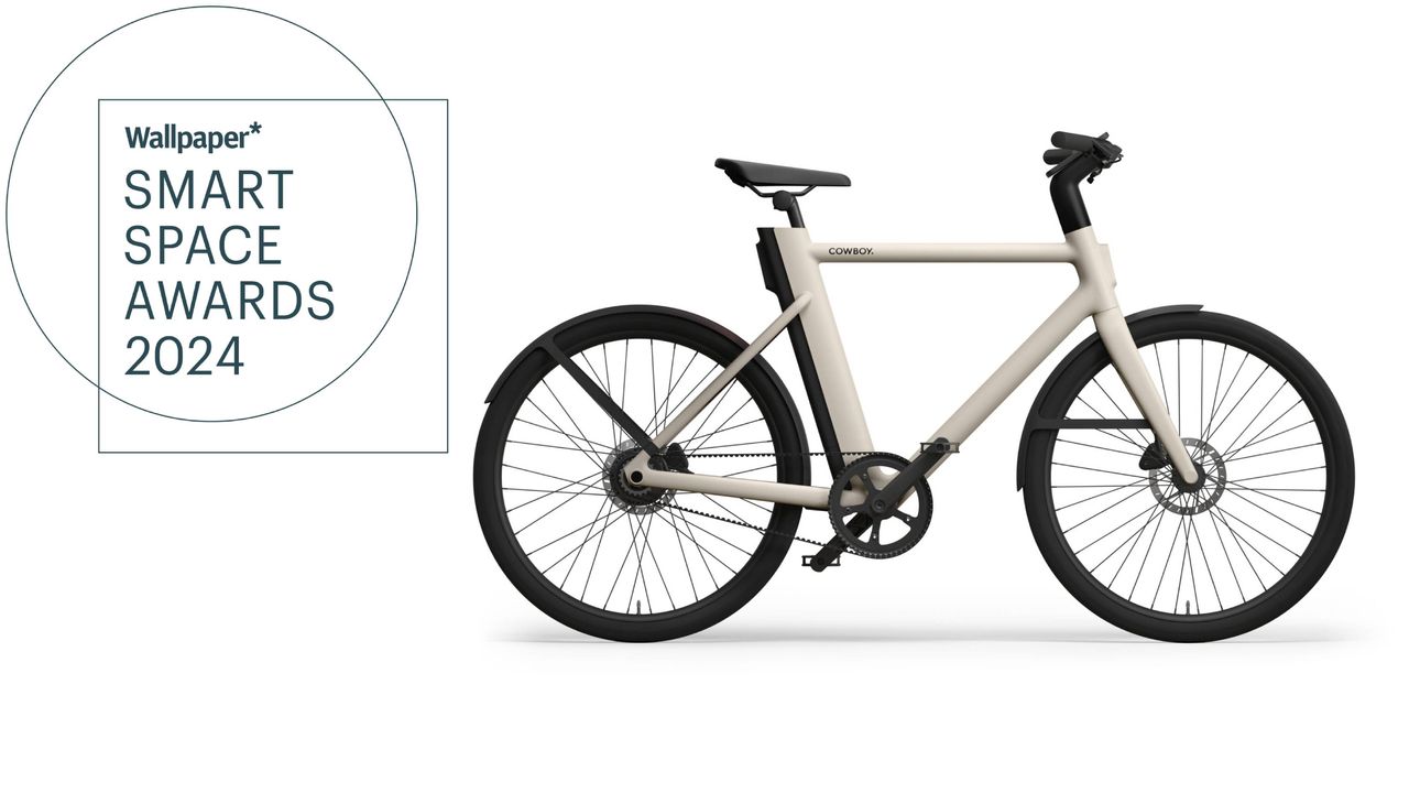 Enter the Wallpaper* Smart Space Awards 2024: logo and an image of a winner from last year, the Cowboy Cruiser eBike