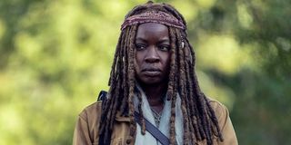 pregnant michonne flashback the walking dead