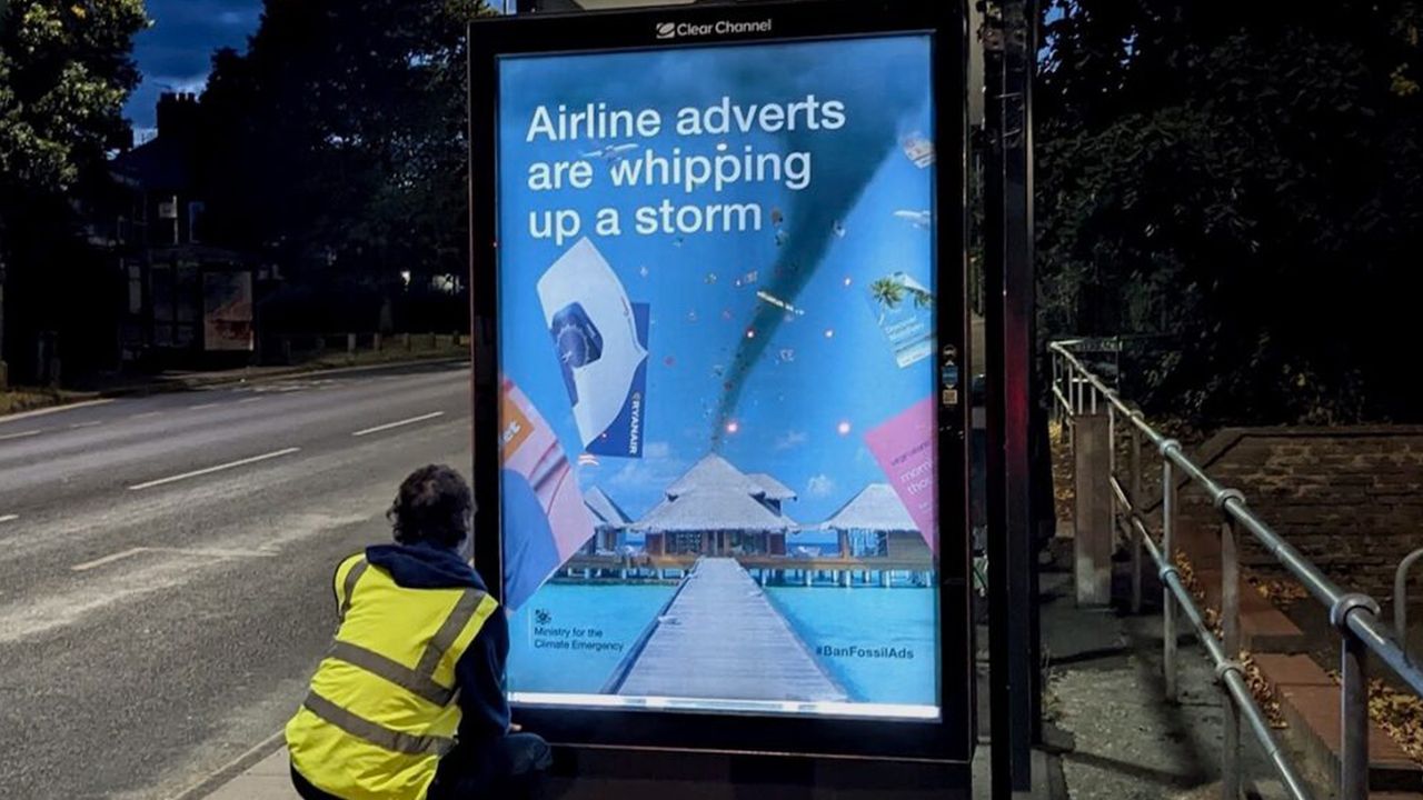 Brandalism subvertising billboard jacking