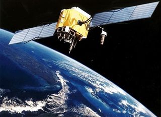 An artist's impression of a GPS satellite.