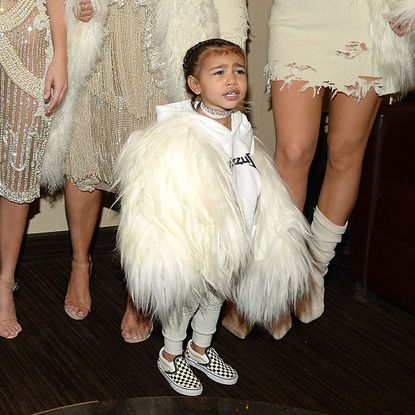 North West at the Yeezy party