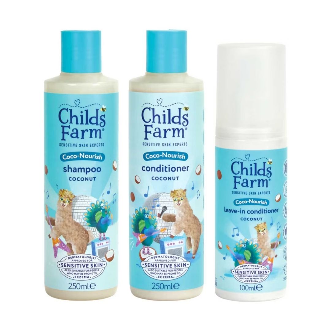 Childs Farm Coco Nourish Shampoo, Conditioner and Leave-In Conditioner