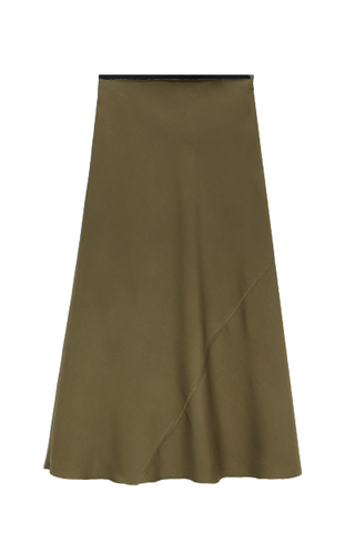 Mango Midi Satin Skirt 