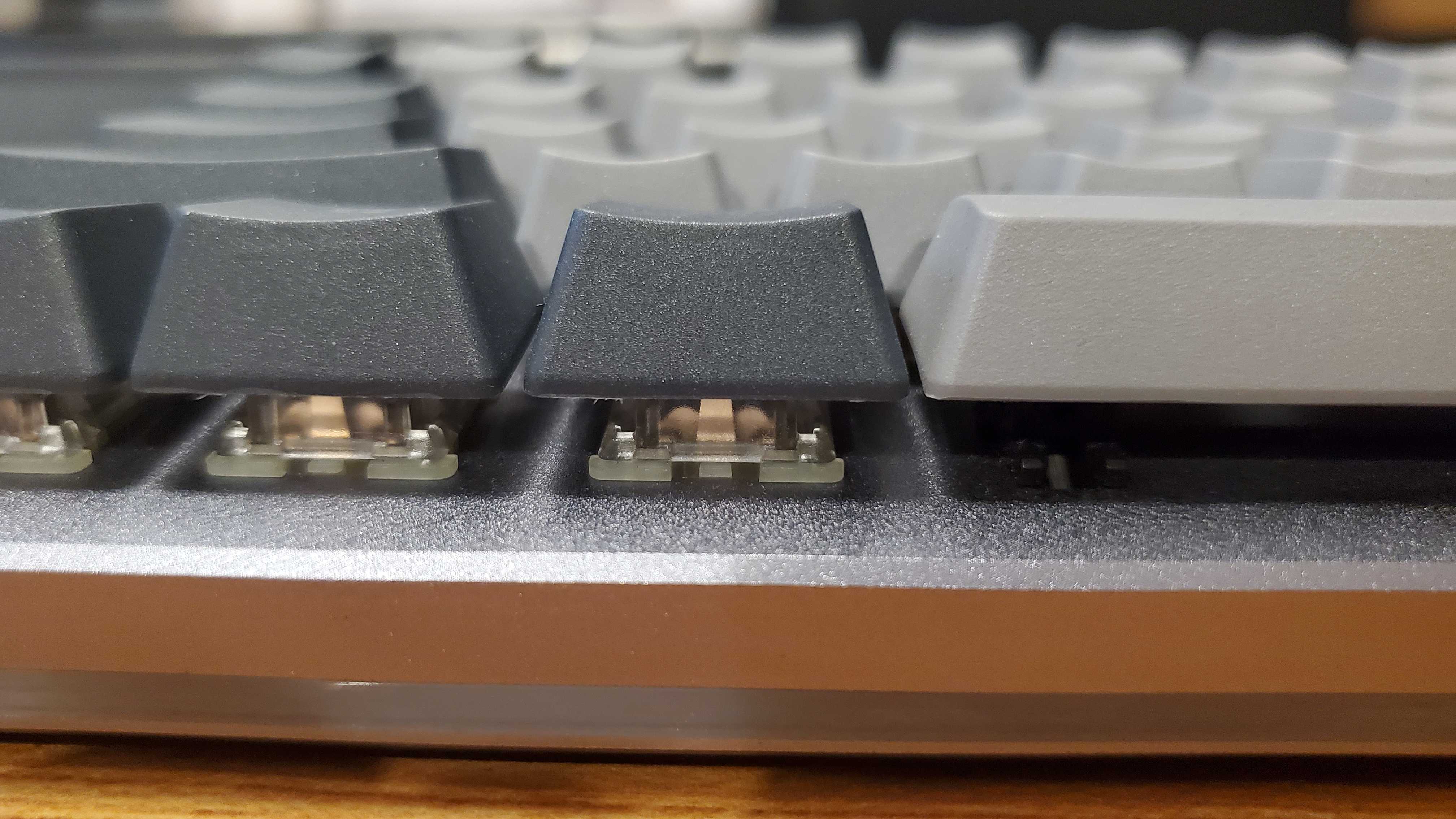 closeup of grey Drop ALT mechanical keyboard