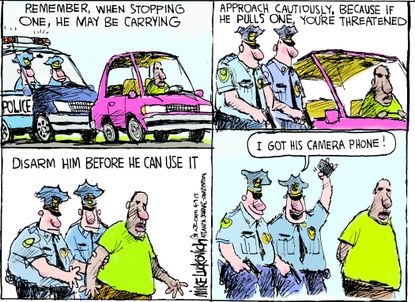 Editorial cartoon U.S. police enforcement