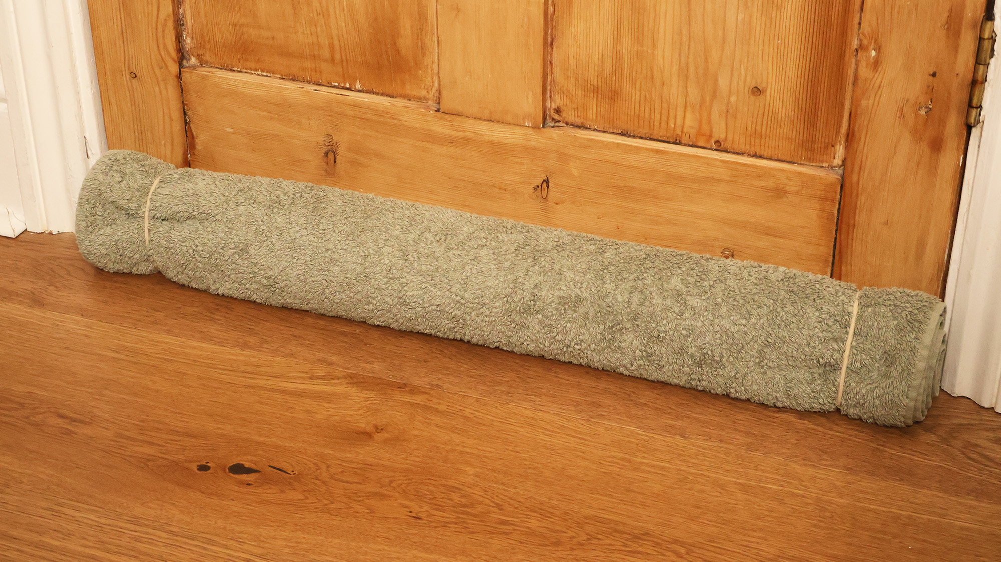 How to make a draft excluder using a towel